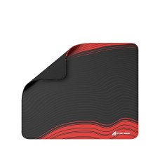 ATTACK SHARK CM02 Gaming Mouse Pad Esports Speed Large Mouse mats for Desk Waterproof Surface Stitched Edges and Anti-Slip Rubber Base Size XL Laminate 44.5 x 39.5 CM Black/Red